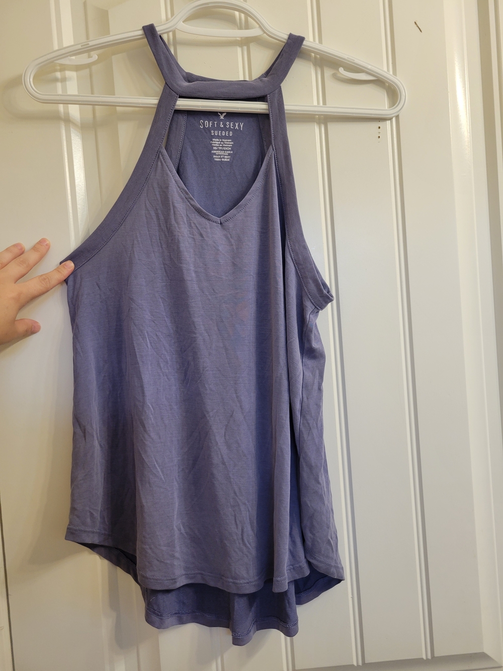 2/$20 American Eagle Outfitters Lavender Racerback Halter Tank